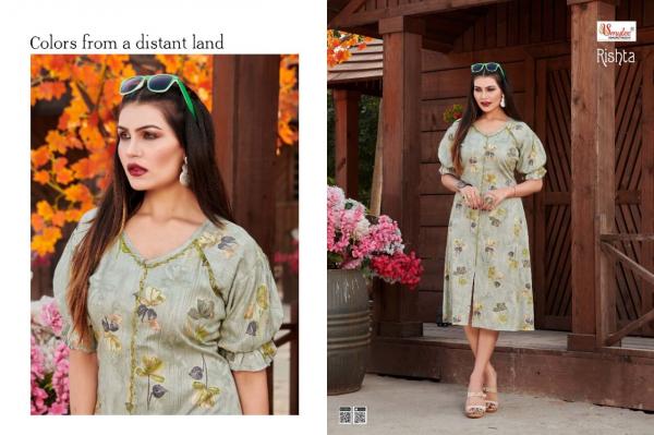 Smylee Rishta Rayon Foil Print Kurti